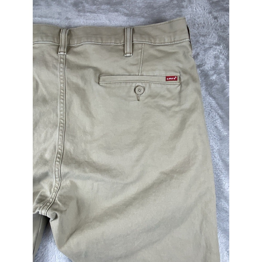 Levis XX Chino Pants Mens 38x30 Khaki Standard Taper WaterLess Casual Workwear - Picture 10 of 12